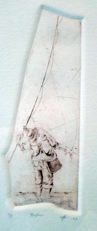 Abe Mathabe - `The Flow` - Miniature etching