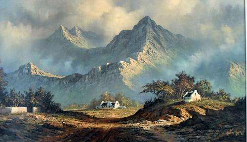 Hentie Meyer -Farmscene stunner - Investment art at a giveaway price! Act fast, bid now!