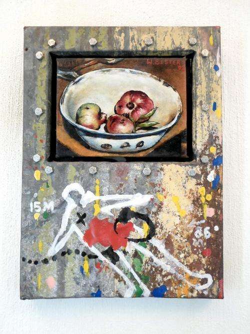 Willie Bester - Still life Pomegranates - Investment art at its finest! Bid now!