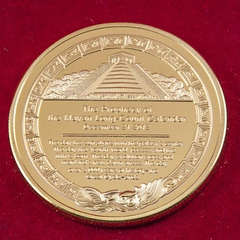 The Prophecy of the Mayan Long Count 1oz .999 24k Gold Clad Coin.