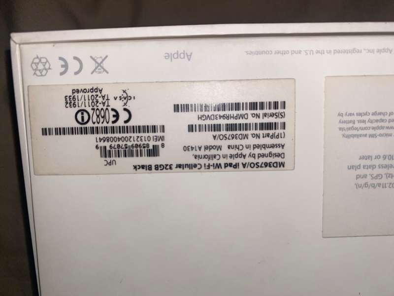 Apple Ipad 32gb wifi+cellular A1430