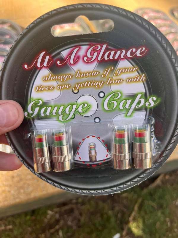 5x tyre gauge caps