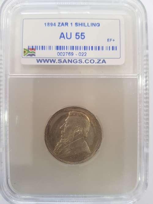1894 ZAR 1 shilling | AU55 | Rare