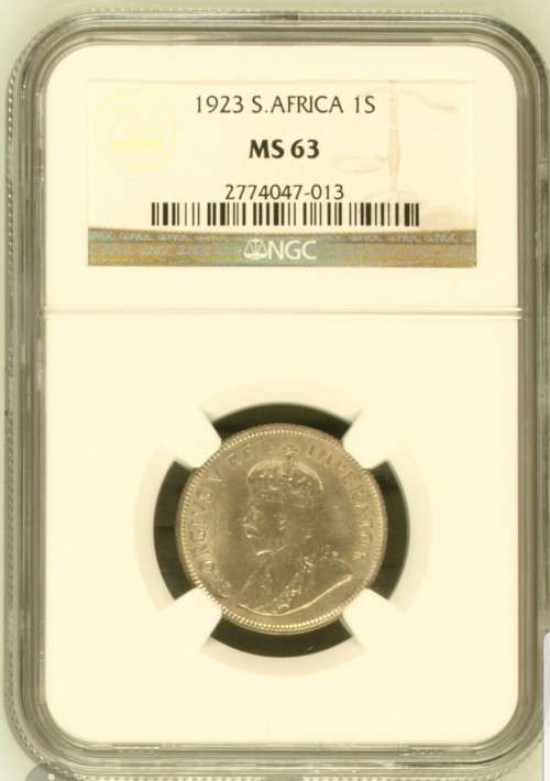 1923 Union of SA 1 shillings | NGC graded MS63 | Stunning