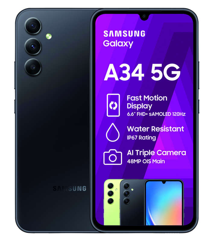 Black Samsung Galaxy A34 5G Dual Sim 128Gb