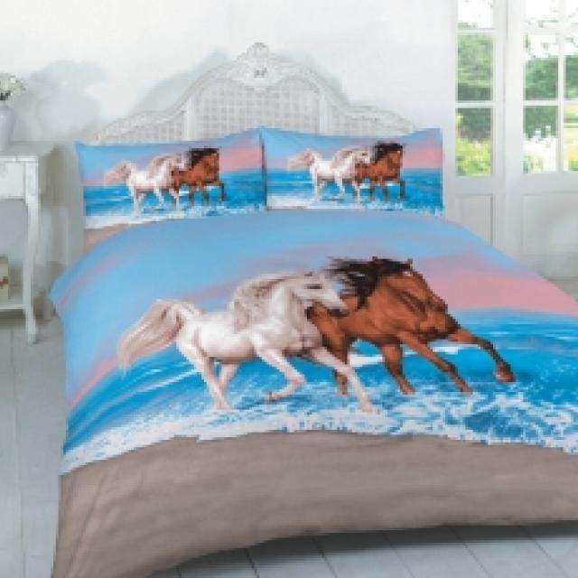 HORSES - 3D DUVET SET Double