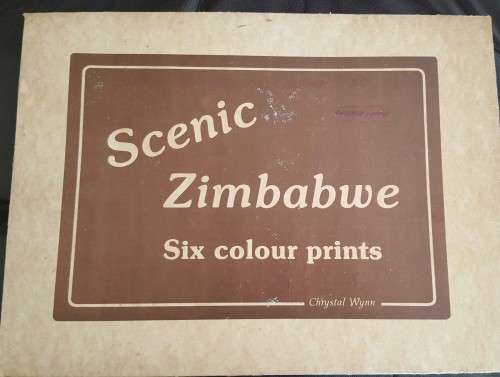 6 Senic Zimbabwe  prints in folder. Signed by Chrystal Wynn 1982
