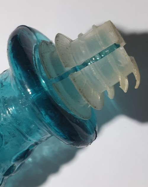 Blue salt bottle 1960-1969 Made in Italy  by Empoli