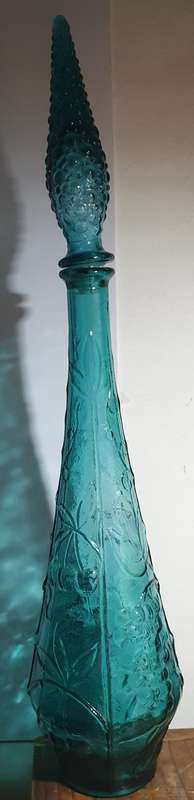 Blue salt bottle 1960-1969 Made in Italy  by Empoli