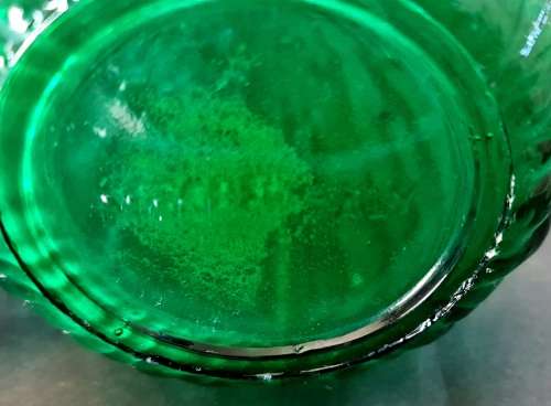 WOW! Amazing green "genie" vintage bath salts bottle. Made in Italy. 58 cm  tall