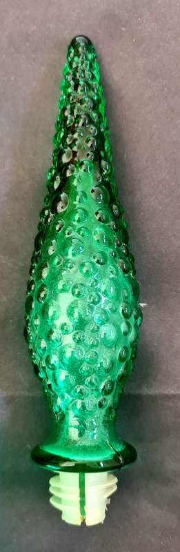 WOW! Amazing green "genie" vintage bath salts bottle. Made in Italy. 58 cm  tall