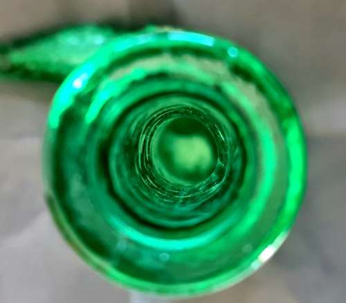 WOW! Amazing green "genie" vintage bath salts bottle. Made in Italy. 58 cm  tall