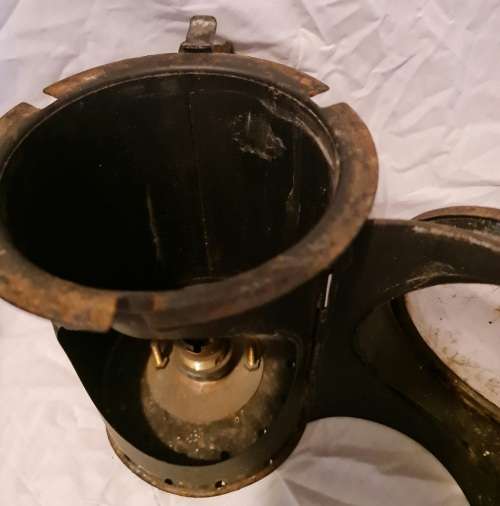 19th century Railway station guards lantern . Converted to electric lamp