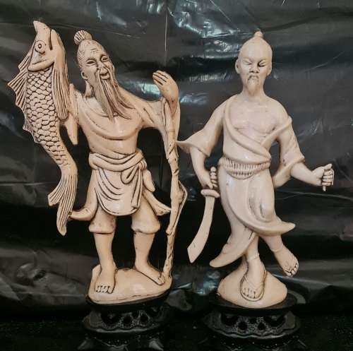 Unique made in Hong Kong fisher man and swords man.
