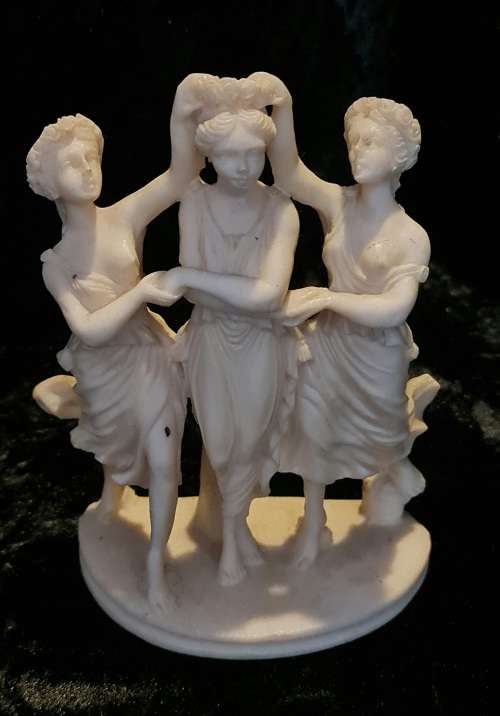 Three graces resin sculpture