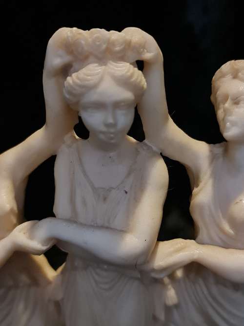 Three graces resin sculpture