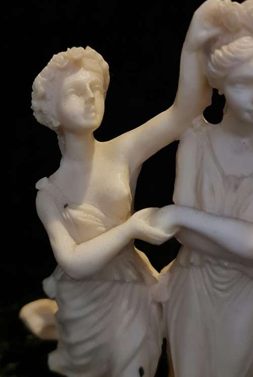 Three graces resin sculpture