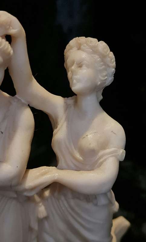 Three graces resin sculpture