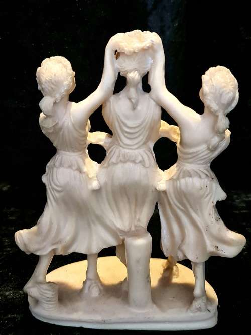 Three graces resin sculpture