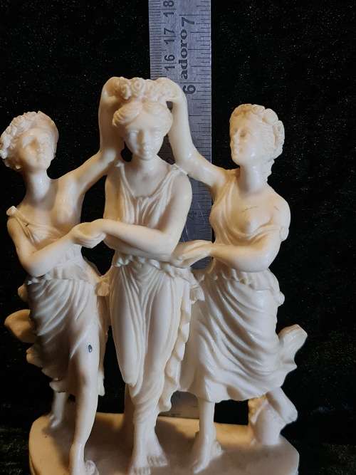Three graces resin sculpture