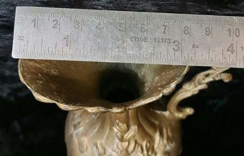 VINTAGE BRASS FLORAL PITCHER VASE MADE IN ITALY ORNATE SECRET STASH TRINKET BOX