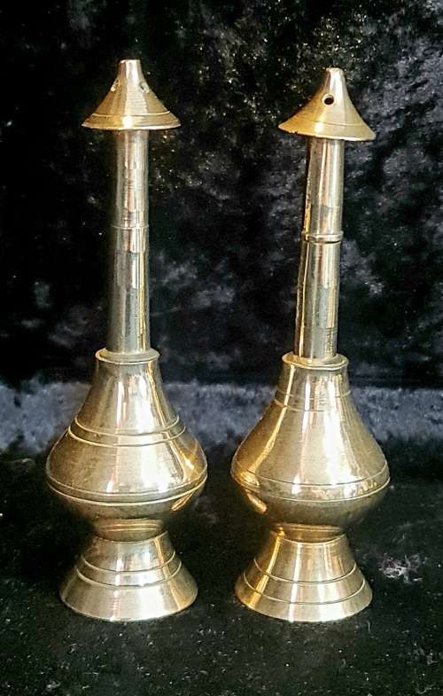 2x Indian Old Vintage Brass Rose Water Sprinkler made in India