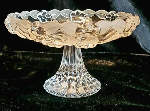 Vintage Walther Glass Serving Dish Crystal Glass Vintage Retro German Design Waltherglas