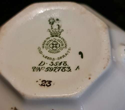 Vintage Royal Doulton Old Leeds Spray Trio