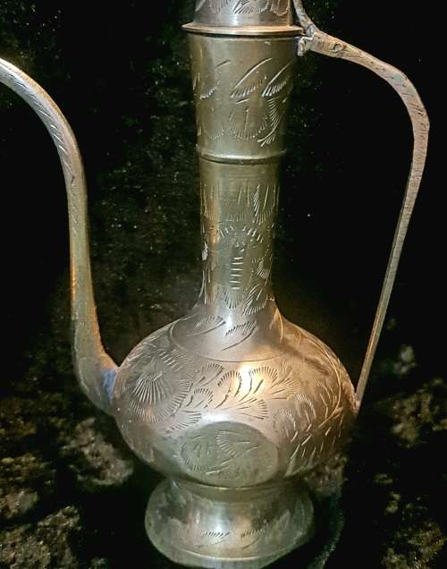 2 x Vintage Indian Brass Ewers