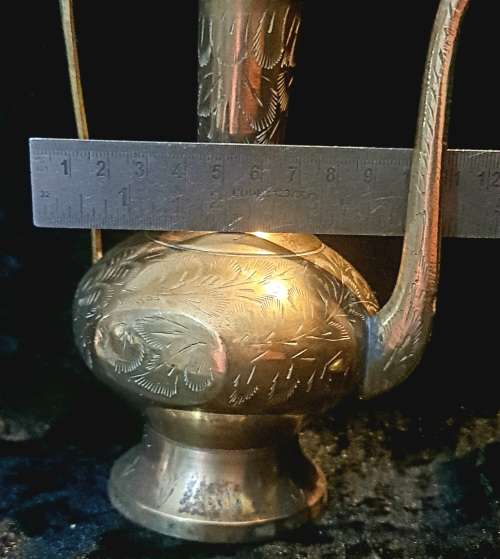 2 x Vintage Indian Brass Ewers
