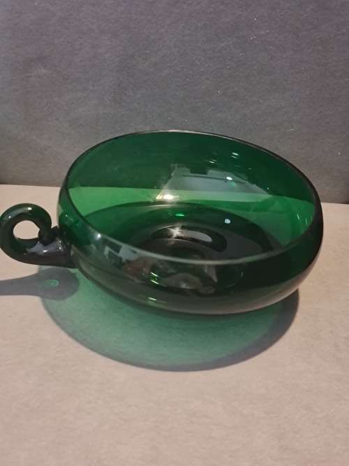 Vintage Kumela Green Glass Dessert Bowls, Set of 2