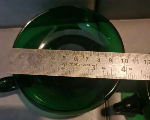 Vintage Kumela Green Glass Dessert Bowls, Set of 2