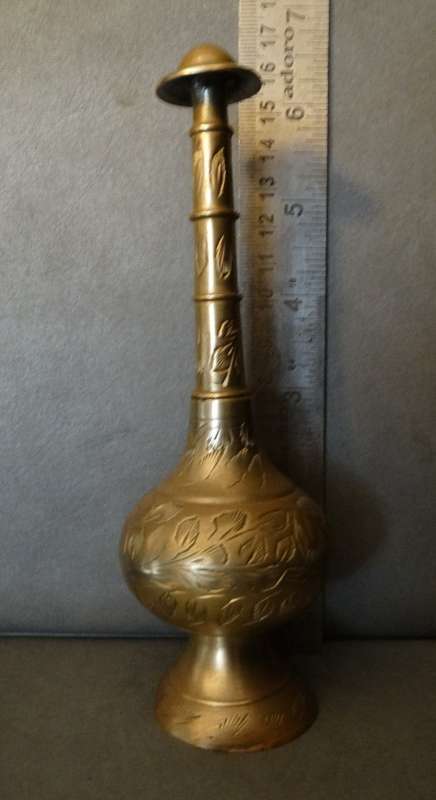 Beautiful set of etched Indian rose water / incense diffuser