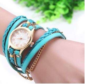 Women Antique Weave Bracelet Analog Wrist Watch - 9 Colors