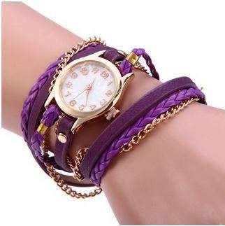 Women Antique Weave Bracelet Analog Wrist Watch - 9 Colors