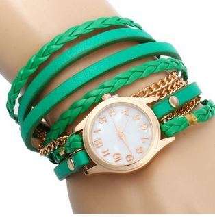 Women Antique Weave Bracelet Analog Wrist Watch - 9 Colors