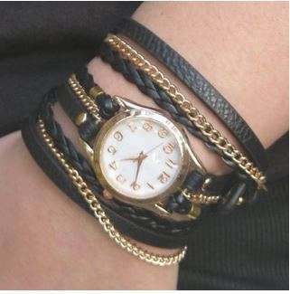 Women Antique Weave Bracelet Analog Wrist Watch - 9 Colors
