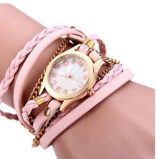 Women Antique Weave Bracelet Analog Wrist Watch - 9 Colors