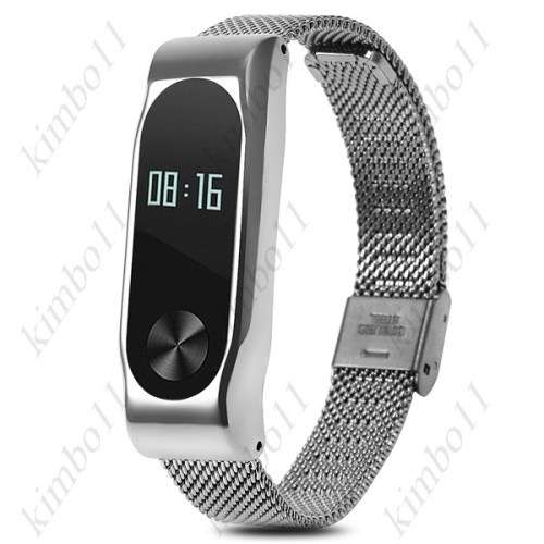 Replacement Stainless Steel Metal Strap Wrist Belt Band for Xiaomi MiBand 2 Smart Bracelet