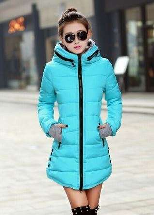 Women's Winter Cotton Jacket Slim Parkas Ladies Coats