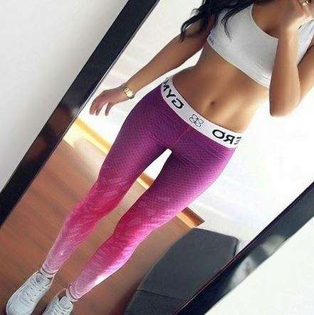 Women Elastic Printed Sport Leggings Yoga Pants