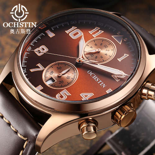 OCHSTIN Quartz Watch Leather Strap (4 Colours to Choose From)