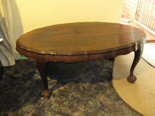 Solid imboya coffee table (Ball and Claw)