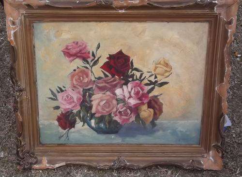 Painting in Victorian frame- frame needs refurbishing