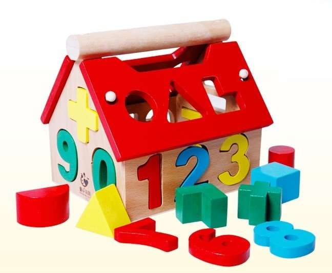 Wooden puzzle house