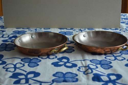 nICE PAIR OF old Totally usable copper PANS