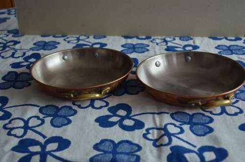 nICE PAIR OF old Totally usable copper PANS
