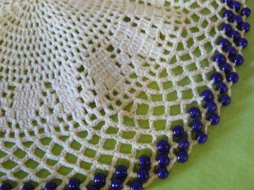 VINTAGE COTTON BEADED JUG COVER
