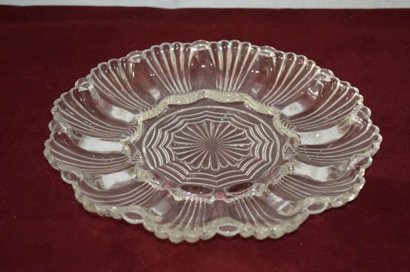 Nice vintage stuffed egg plate