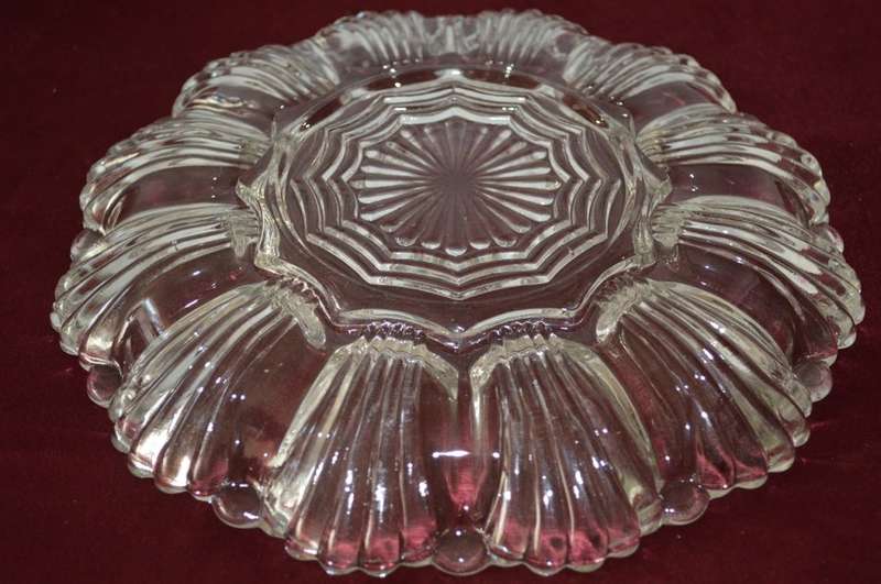Nice vintage stuffed egg plate